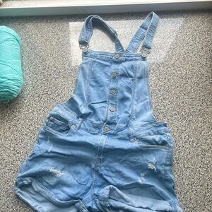 Denim Button-Up Overalls